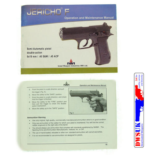IWI Jericho F Pistol Manual