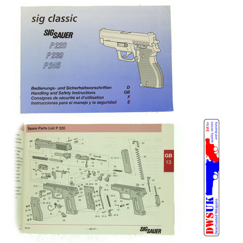 SIG Sauer P220/239/245 Pistol Manual
