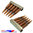 5 x INERT 7.62 x 54R FMJ Round Stripper Clip - Copper Wash Case